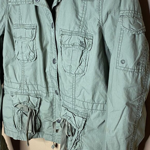 Military Inspired Women’s Abercrombie and Fitch Olive Green Cotton Jacket - Picture 3 of 14